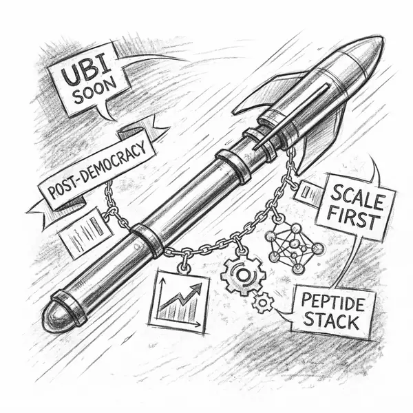 A futurist scepter promises acceleration while shedding common sense with every swing.