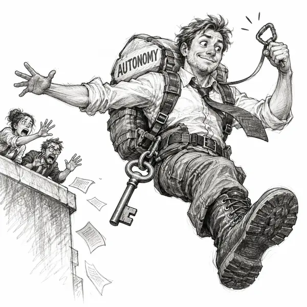 Autonomy Base Jumper: Launches with root access and plans to finish the permission model on the way down.