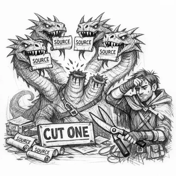 Hallucination Hydra: Cut one wrong answer; two more appear with citations.
