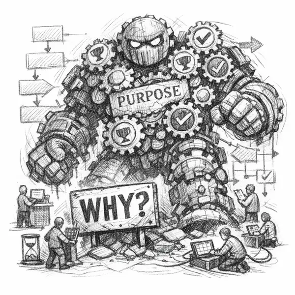 Overautomation Golem: Automates the ceremony until nobody remembers the purpose.