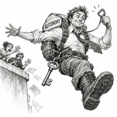 Autonomy Base Jumper: Launches with root access and plans to finish the permission model on the way down.