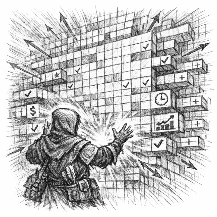 A graphite grid multiplying beyond control